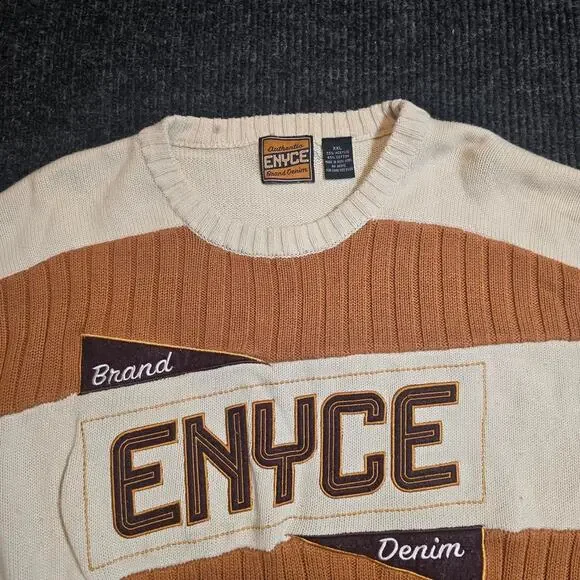 Vintage y2k Enyce brown and cream knit sweater - Picture 4 of 4